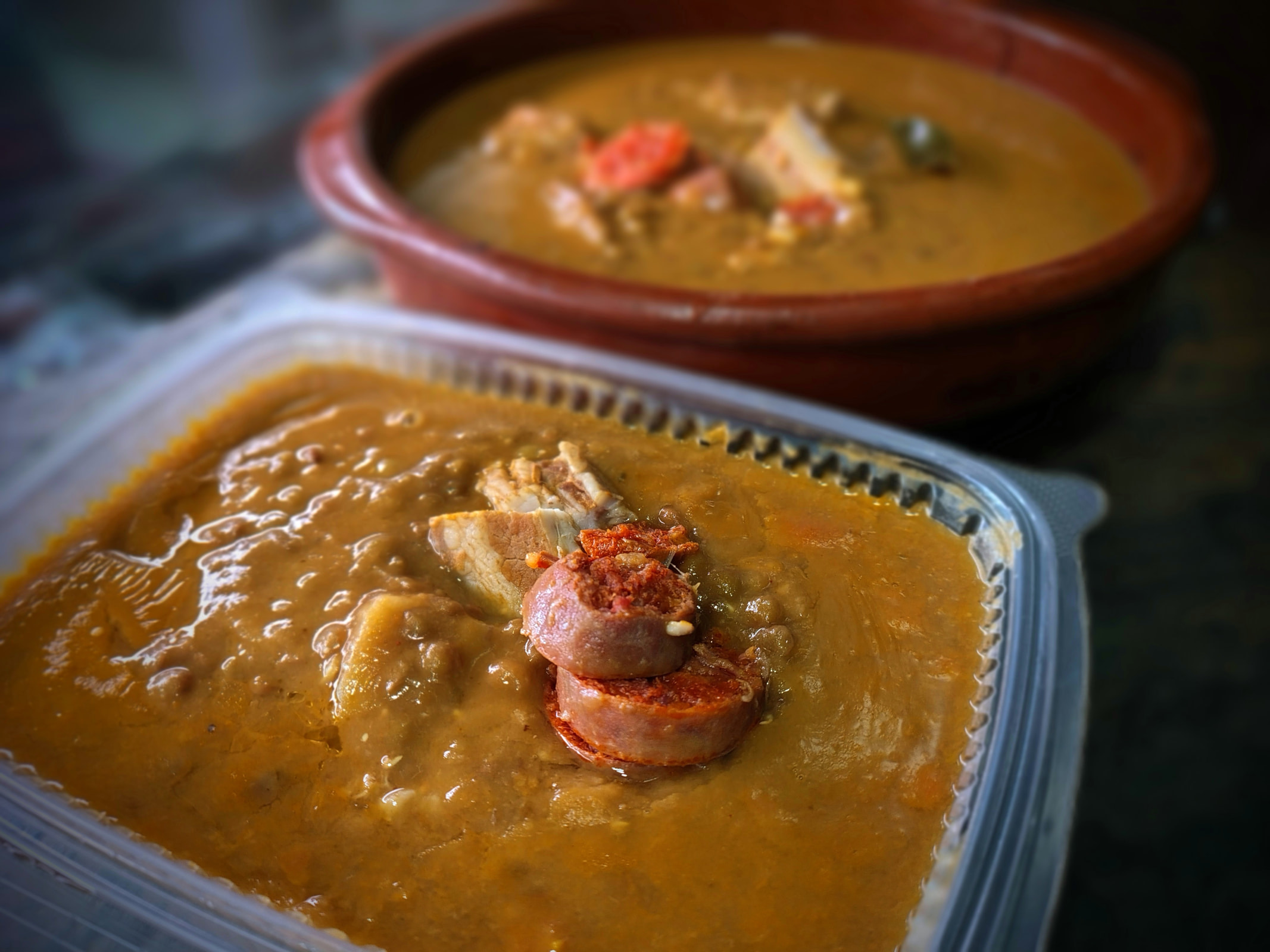 Lentejas con chorizo y costillas